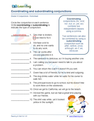 Subordinating and Coordinating Conjunctions Display Cards I SAW A WABUB  FANBOYS