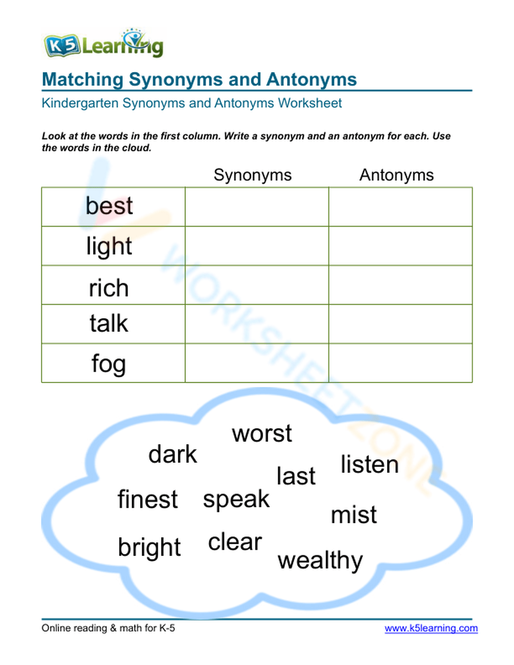 matching-synonyms-and-antonyms-5-worksheet