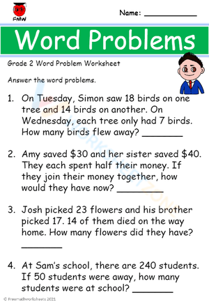 Complex Math Word Problems Worksheet