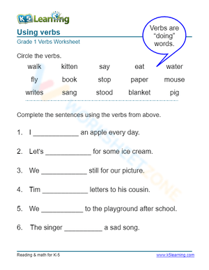 Using verbs 1