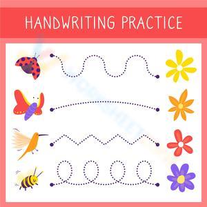 Handwriting practice template