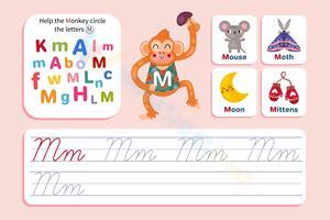Find, trace, and write the cursive M