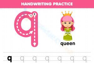 Handwriting practice - q