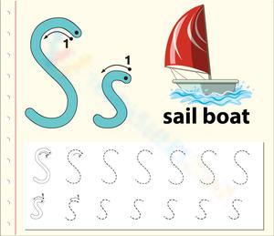 S is for Sail boat