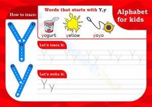Alphabet for kids - Y