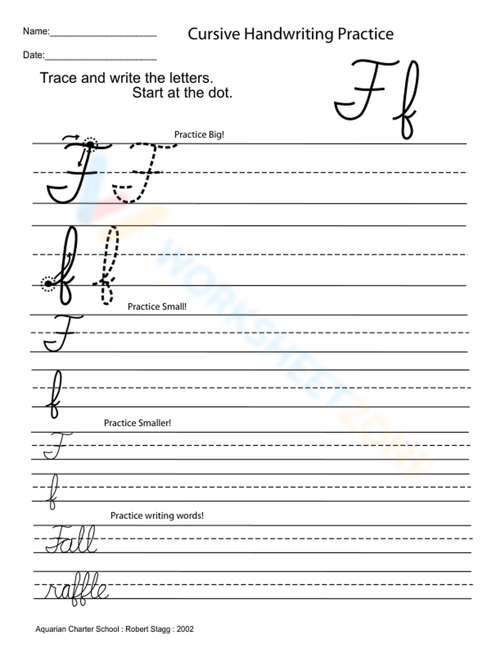 capital letter f cursive