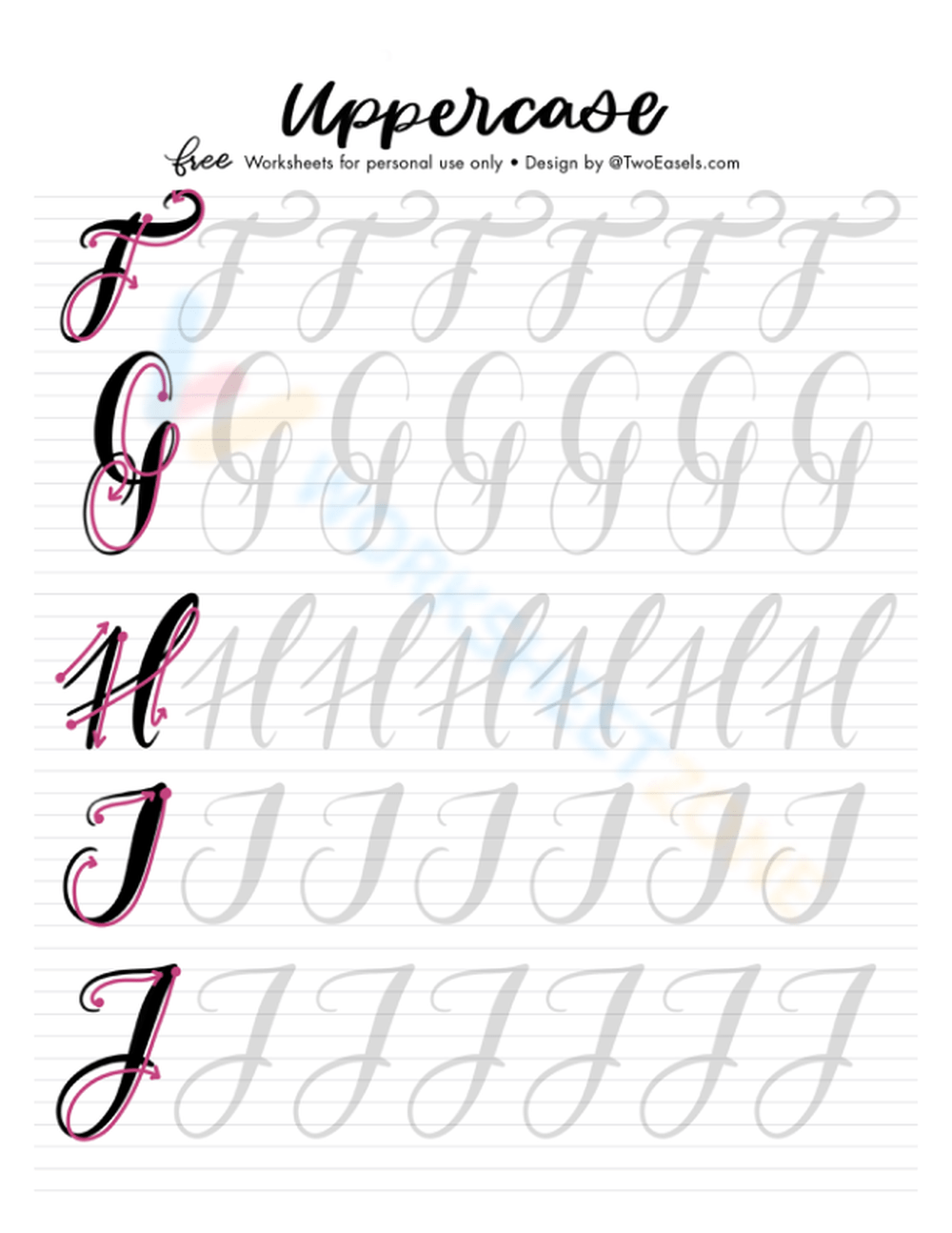 uppercase j in cursive