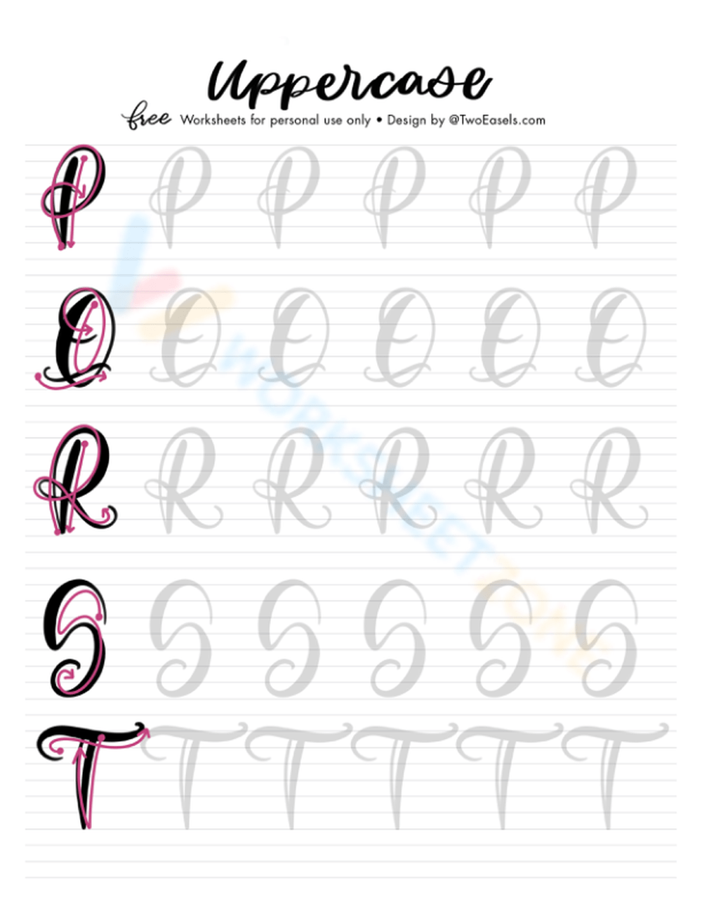 cursive letters uppercase