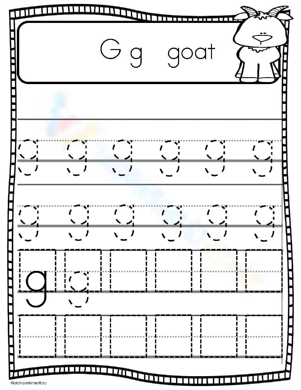 Letter G Worksheet