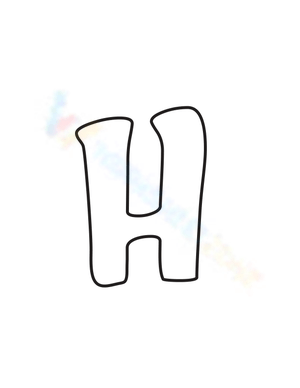 Bubble Letter H Free Printables and How to Draw! - Good Mom Living