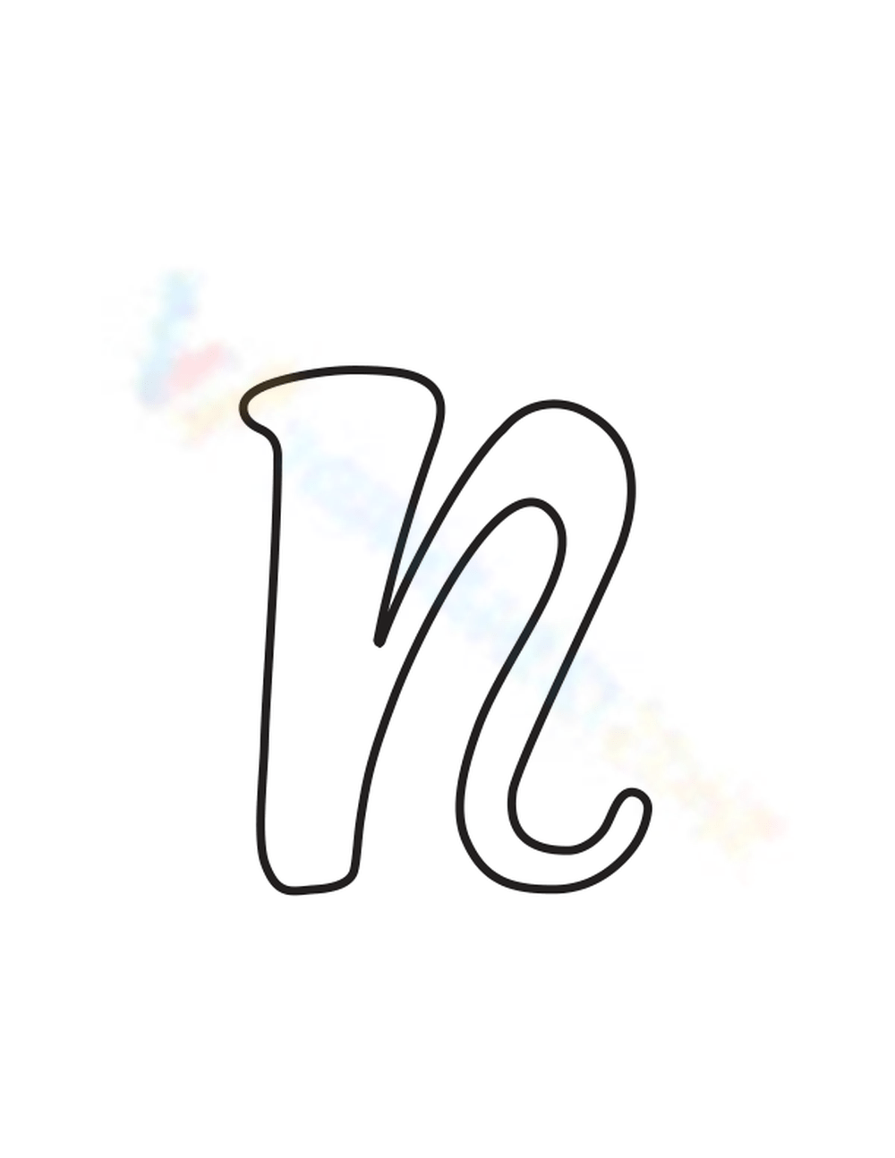 the letter n in bubble letters
