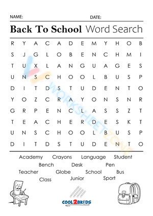 4th grade word search 1