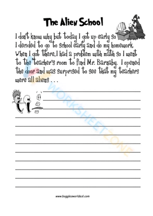 printable creative writing worksheets