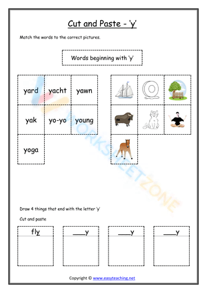 cut and paste beginning sounds worksheets 25