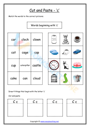 cut and paste beginning sounds worksheets 3