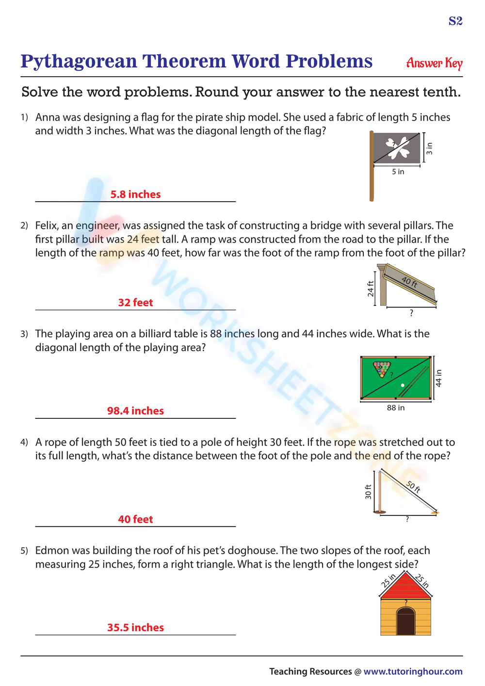 pythagorean theorem word problems