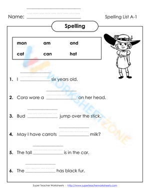 spelling worksheets 5