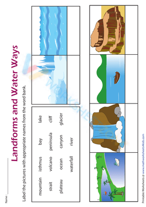 Color by Number Landforms Coloring | Made By Teachers