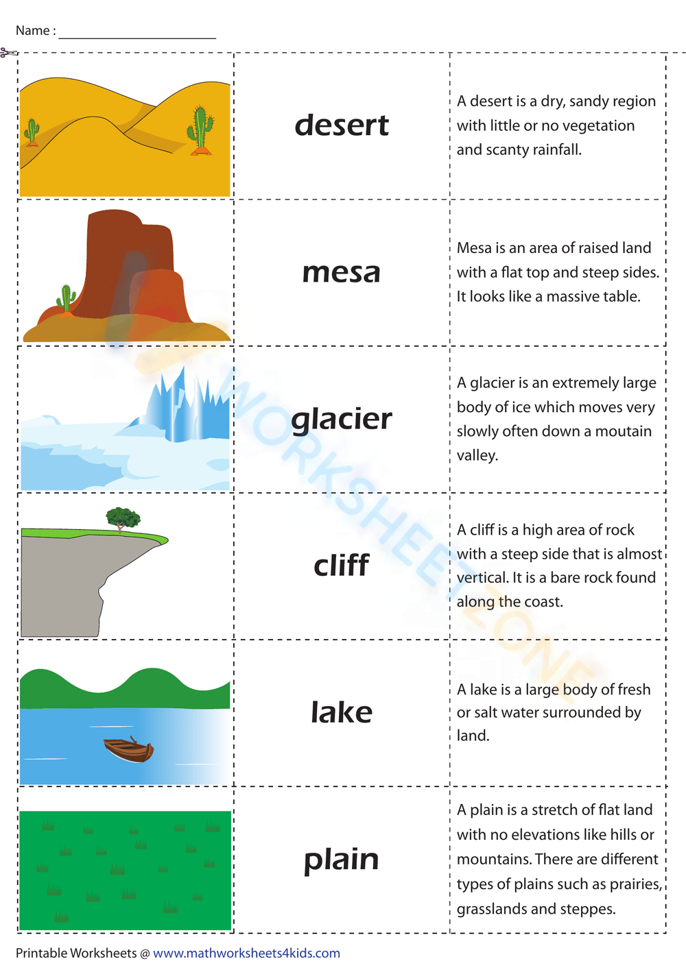 Landforms and Waterways – Coloring Nature