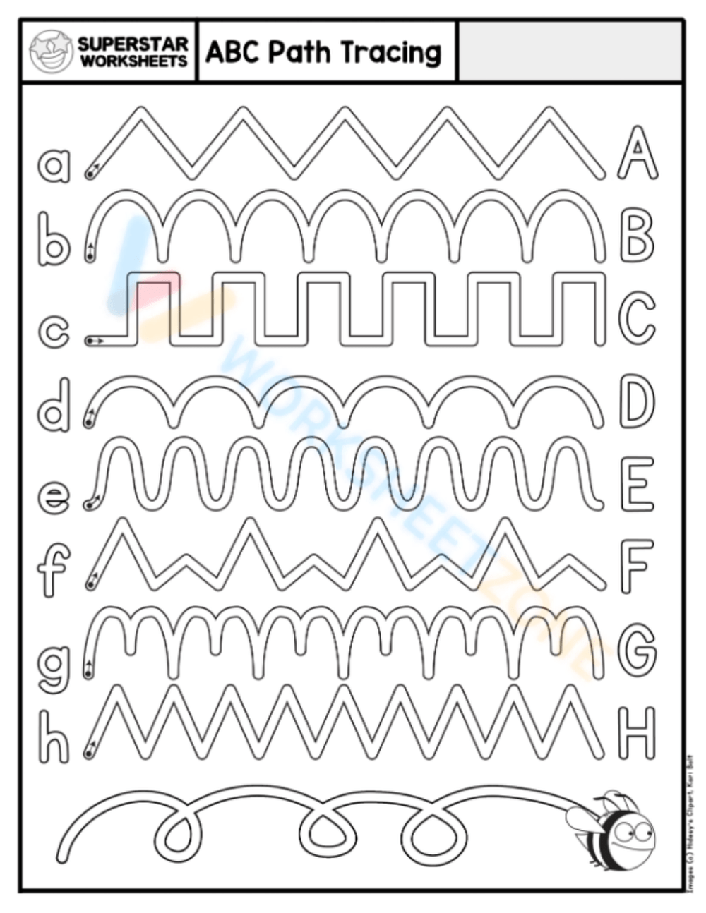 Tracing Worksheets - Superstar Worksheets