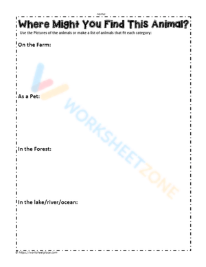 Animal Classification worksheets