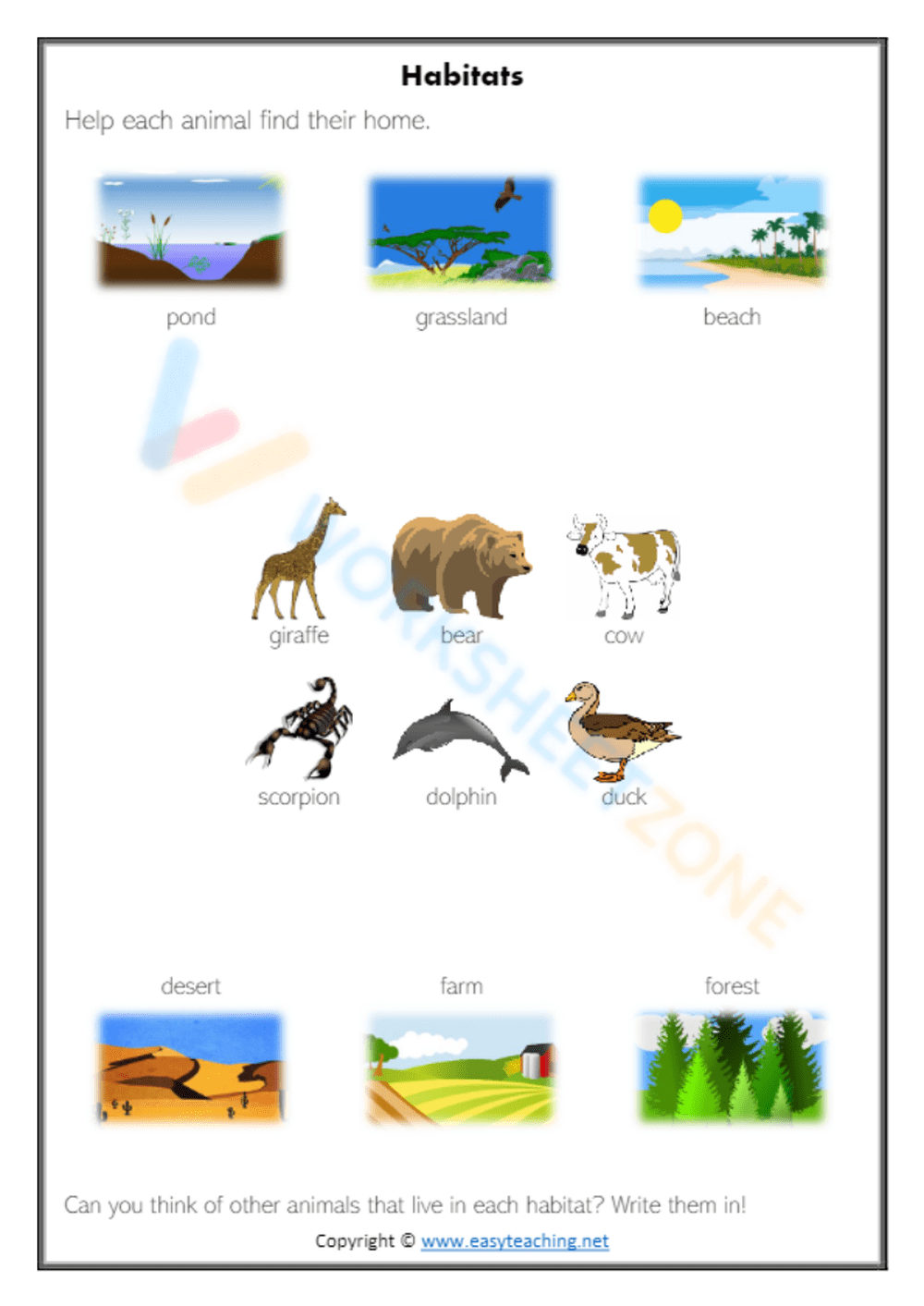 animal habitats 7