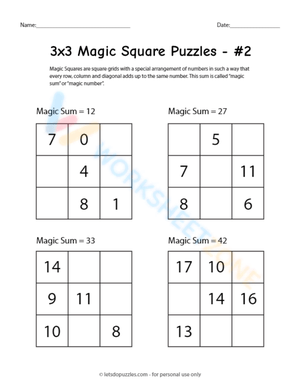 Magic square 3x3