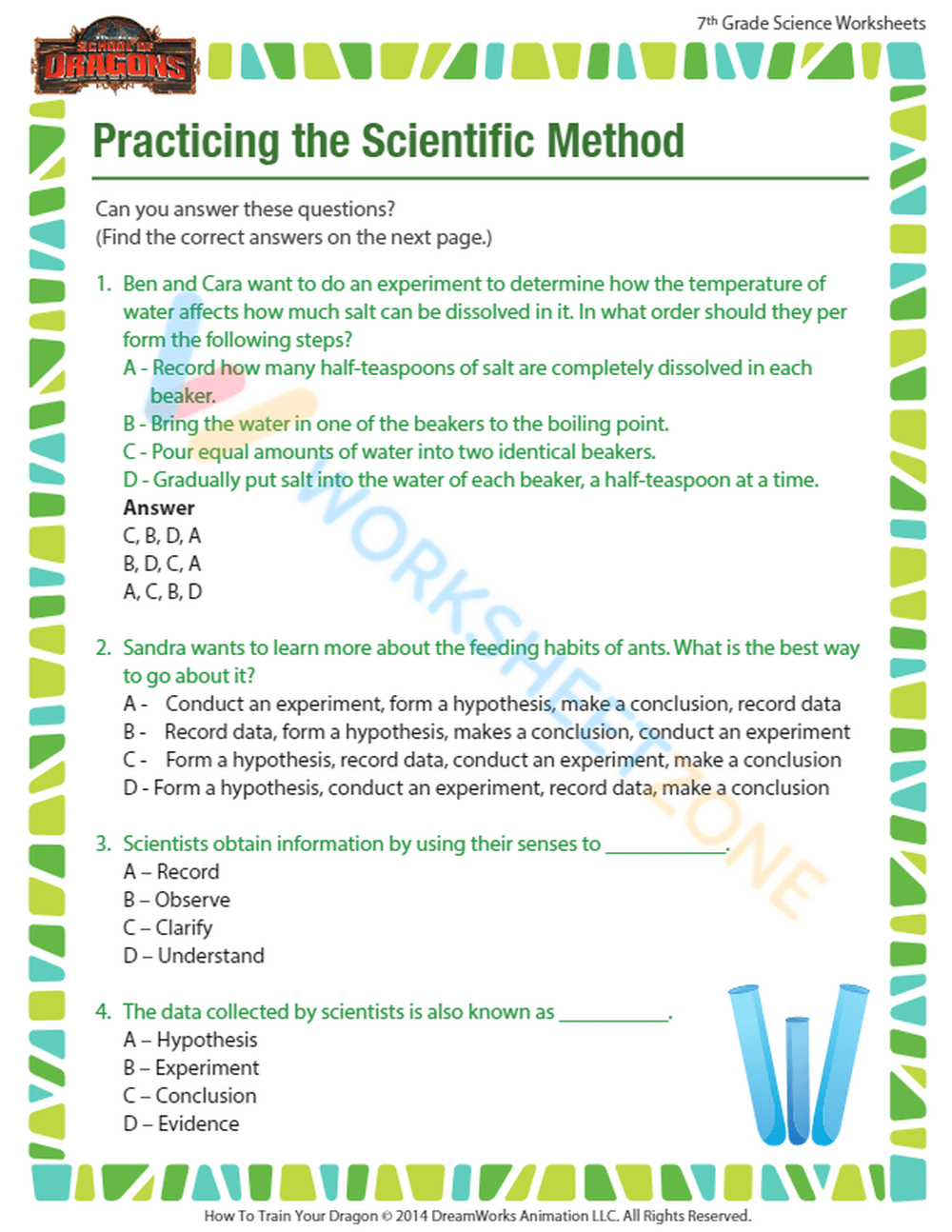 7th grade science homework