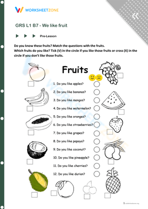 English-teaching materials for English teachers - Fruits