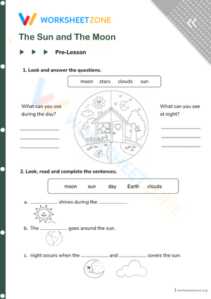 English-teaching materials for English teachers - The Sun and the Moon