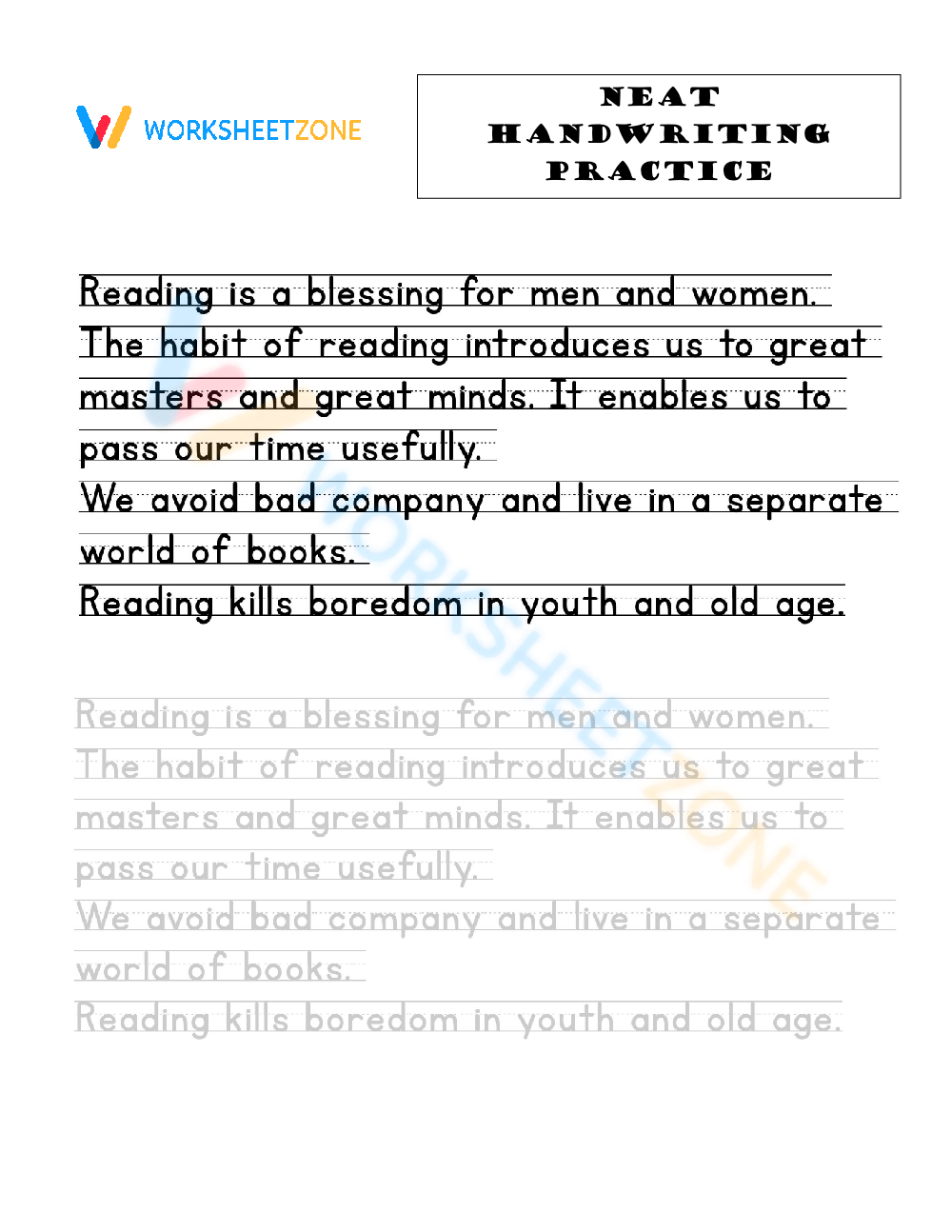 Paragraph Handwriting Practice Worksheet - The Bicycle