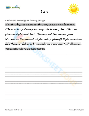 Paragraph Handwriting Practice Worksheet - The Bicycle