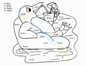 printable color by number addition