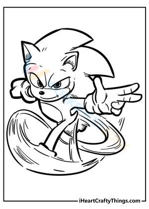 super sonic coloring pages