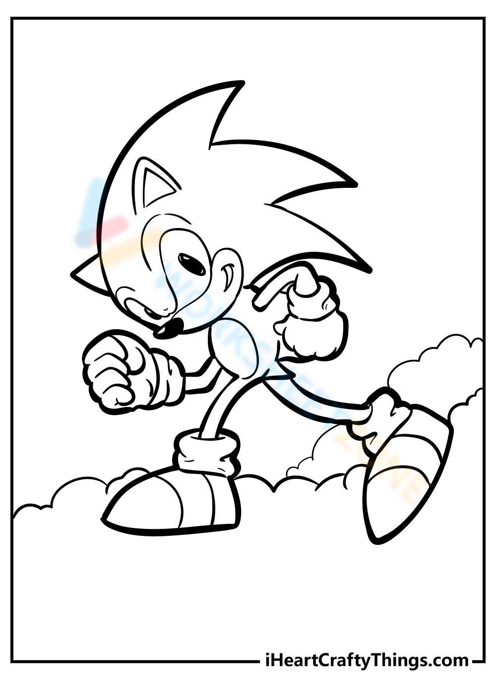 brown sonic coloring pages