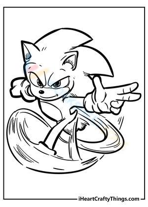 Dark Sonic coloring page – Having fun with children