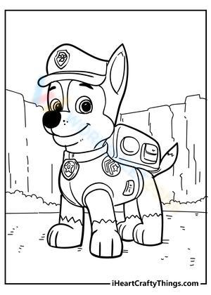 paw patrol coloring pages sky