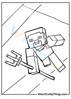 minecraft herobrine coloring pages