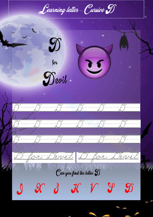 D is for Devil: A Themed Worksheet