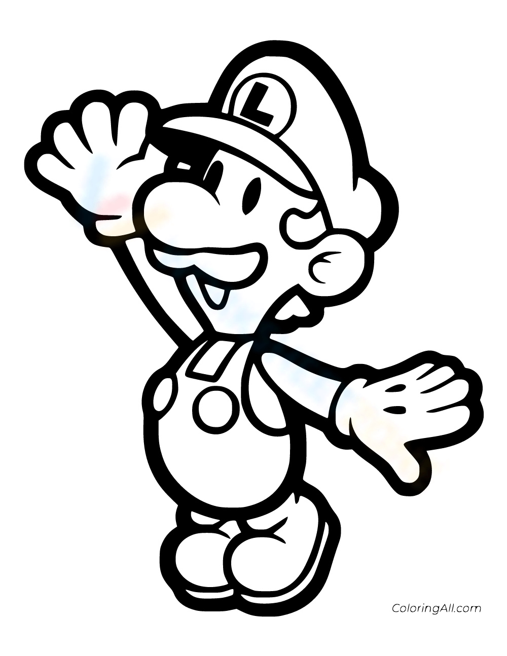 luigi coloring page