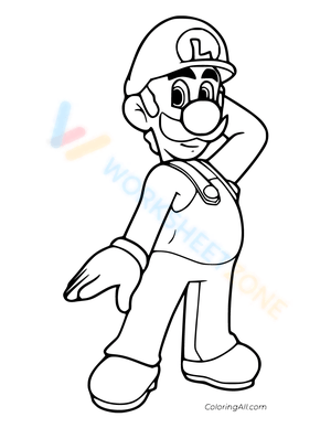 luigi coloring pages