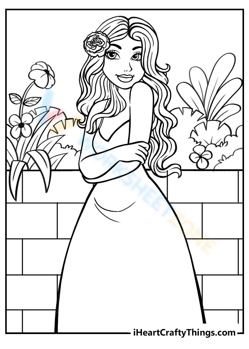 barbie coloring page