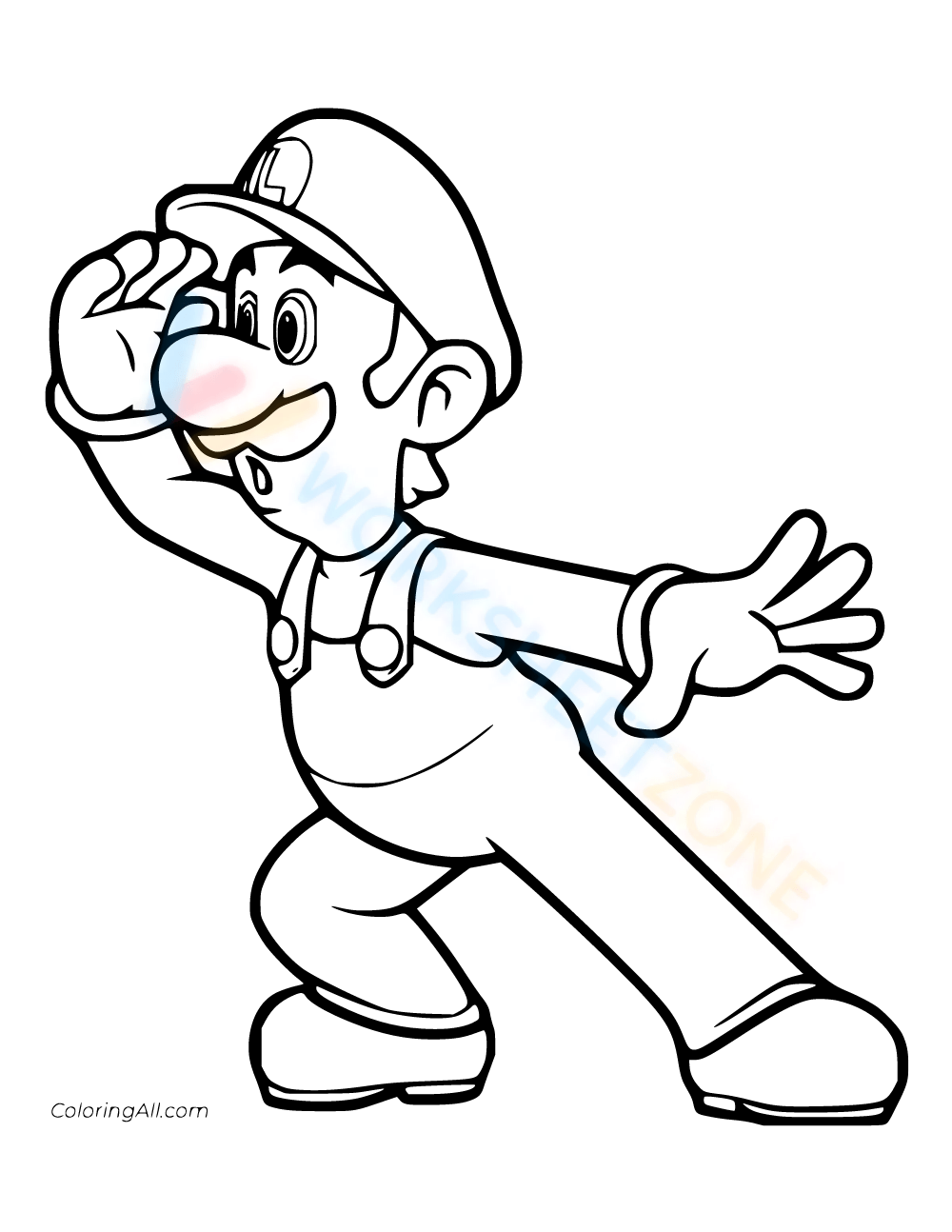 Super Mario: Coloring Book For Adults, 30 Super Mario, Princes, Luigi,  Donkey Kong, Yoshi Coloring Pages, For Teens, Super Mario Characters