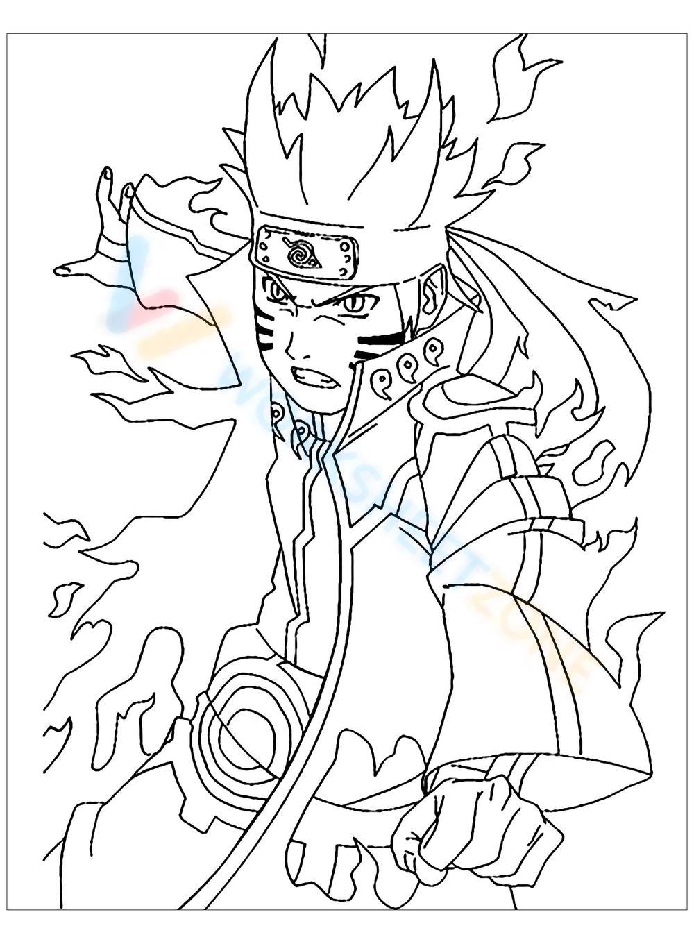 boruto and naruto Coloring Page - Anime Coloring Pages