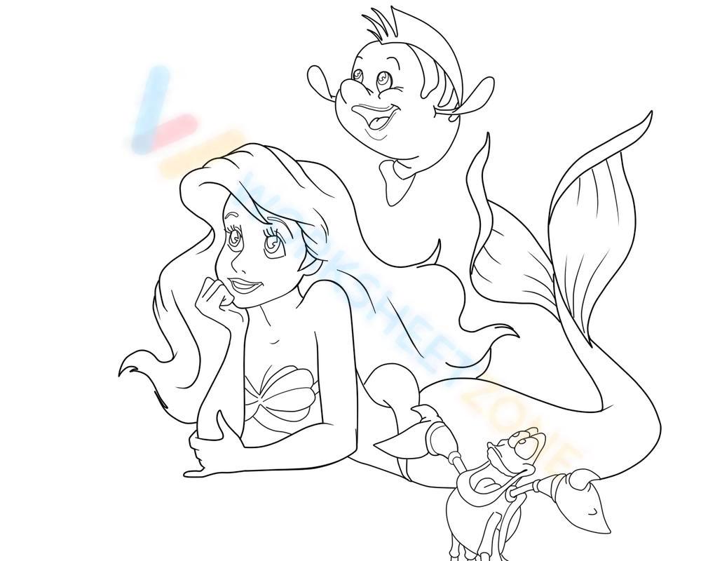 Princess Ariel and her sea friends