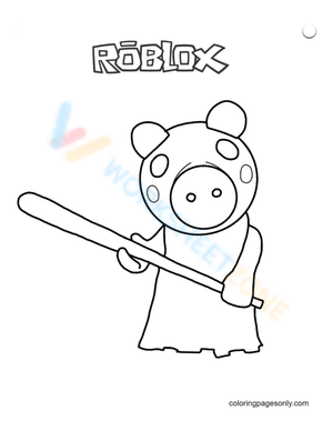 Descubra diversão e emoção com Piggy Roblox Coloring Pages