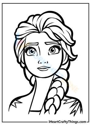 frozen valentine coloring pages