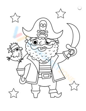 Printable Pirate Coloring Page 3 - Coolest Free Printables