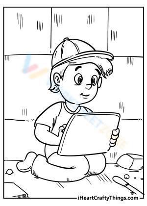 little boy coloring pages