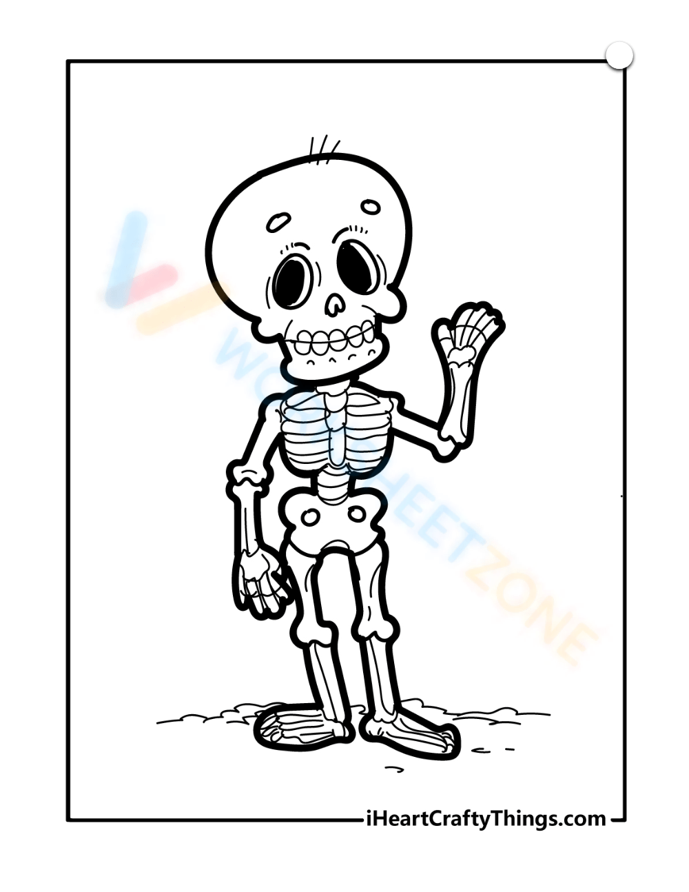 Waving Skeleton Worksheet